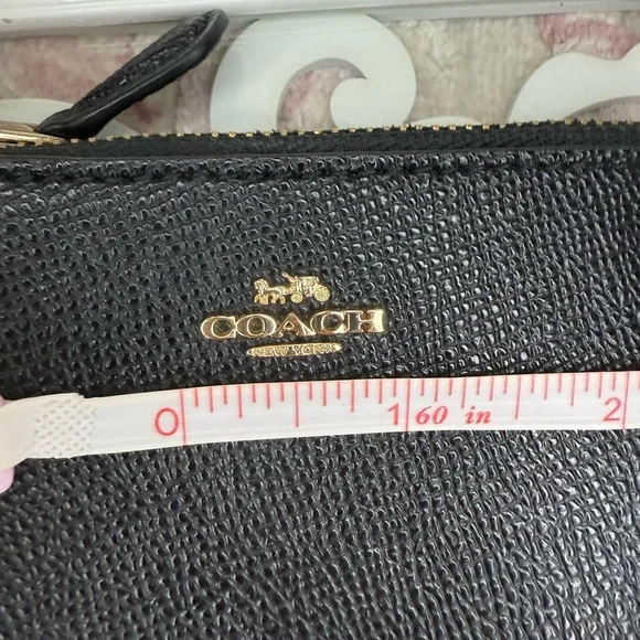 Coach Logo Cross-grain Mini Skinny ID Case with keychain loop - Picture 11 of 11